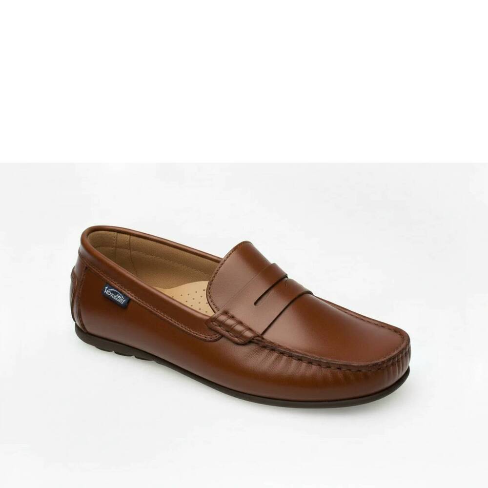 NEW VENETTINI women's atlas new sole penny loafer driving moccasin in luggage gu